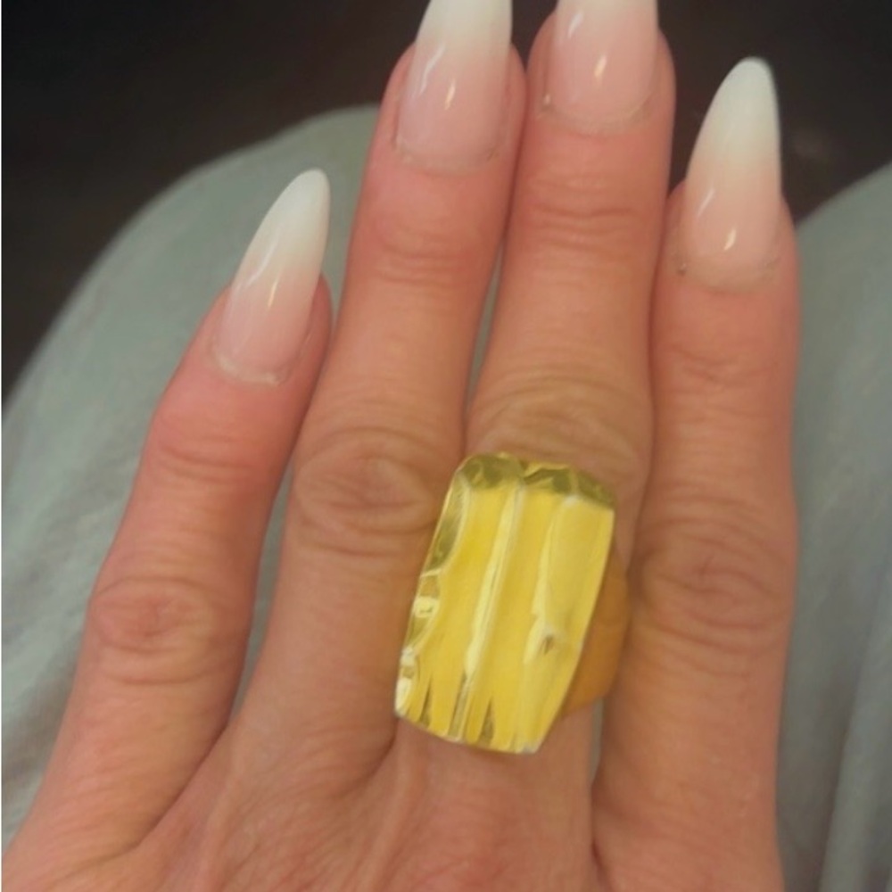 Gold Statement Resin Cocktail Ring - Modern Women’s Jewelry